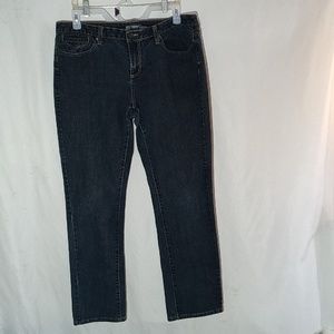 apt 9 Jeans Women's 16 Blue Stretch Denim Mid-rise Straight